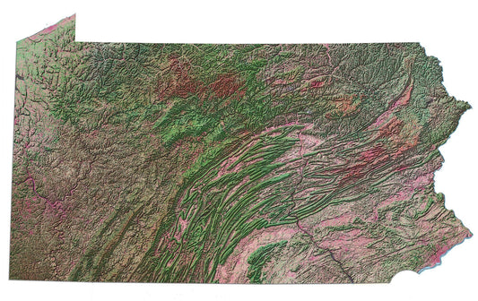 Pennsylvania Satellite Map Glossy Poster Picture Photo Print Banner  Conversationprints