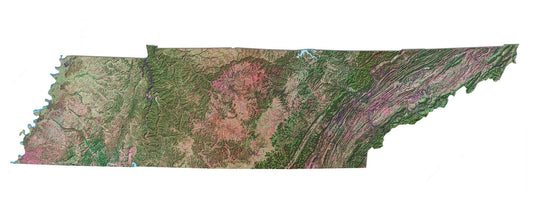 Tennessee Satellite Map Glossy Poster Picture Photo Print Banner  Conversationprints