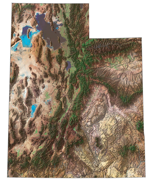 Utah Satellite Map Glossy Poster Picture Photo Print Banner  Conversationprints