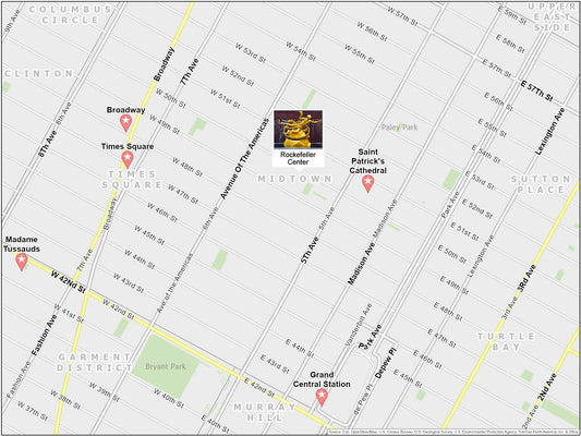 Nyc Rockefeller Center Map Glossy Poster Picture Photo Print Banner  Conversationprints