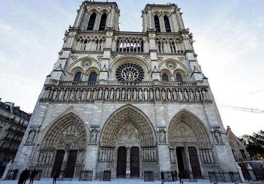 Notre Dame Exterior 2024 GLOSSY POSTER PICTURE PHOTO PRINT BANNER  CONVERSATIONPRINTS