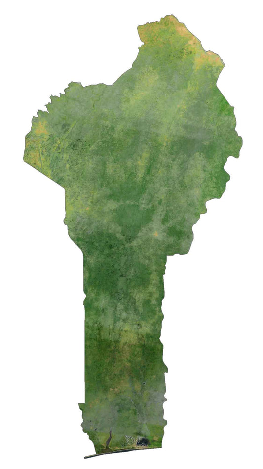 Benin Satellite Map Glossy Poster Picture Photo Print Banner  Conversationprints