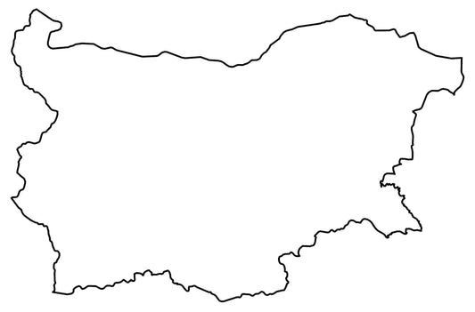 Bulgaria Blank Outline Map Glossy Poster Picture Photo Print Banner  Conversationprints