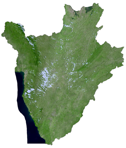 Burundi Satellite Map Glossy Poster Picture Photo Print Banner  Conversationprints