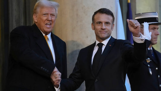 Trump Macron Handshake Glossy Poster Picture Photo Print Banner  Conversationprints