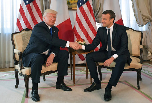 Trump Macron Meeting 2024 Glossy Poster Picture Photo Print Banner  Conversationprints