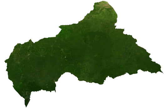 Central African Republic Satellite Map POSTER PICTURE PHOTO PRINT BANNER  CONVERSATIONPRINTS