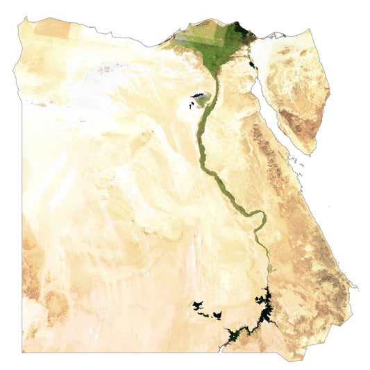 Egypt Satellite Map GLOSSY POSTER PICTURE PHOTO PRINT BANNER  CONVERSATIONPRINTS