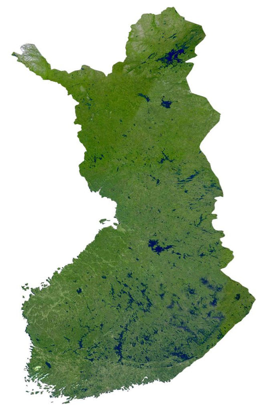 Finland Satellite Map GLOSSY POSTER PICTURE PHOTO PRINT BANNER  CONVERSATIONPRINTS