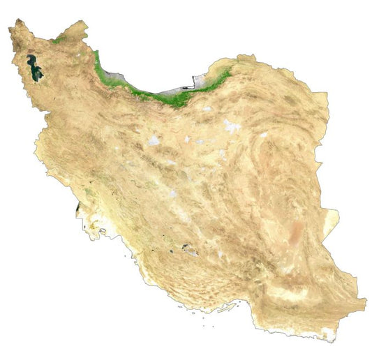 Iran Satellite Map Glossy Poster Picture Photo Print Banner  Conversationprints