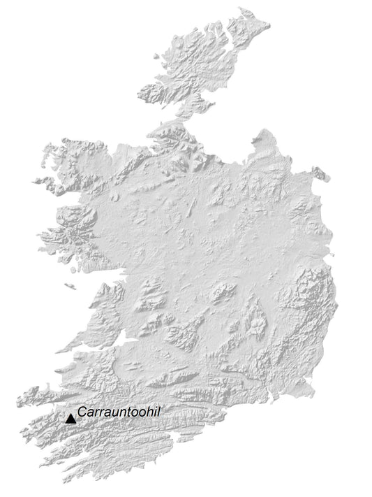 Ireland Elevation Map Glossy Poster Picture Photo Print Banner  Conversationprints