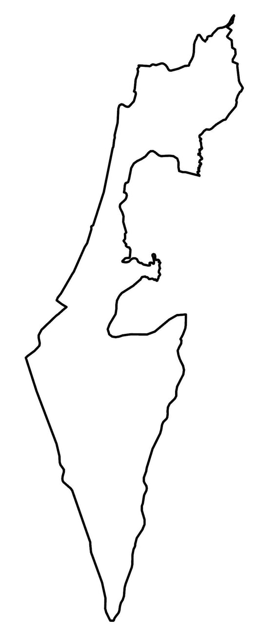 Israel Blank Outline Map GLOSSY POSTER PICTURE PHOTO PRINT BANNER  CONVERSATIONPRINTS