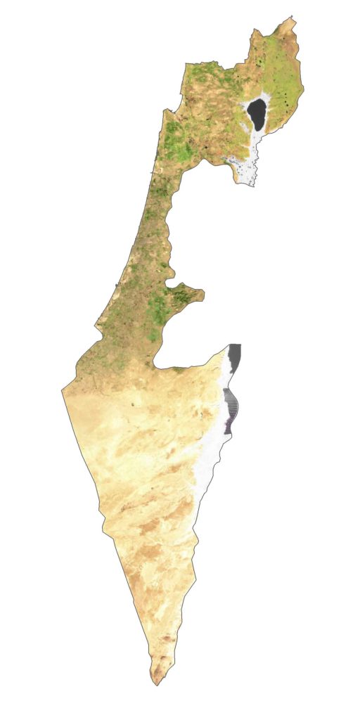 Israel Satellite Map GLOSSY POSTER PICTURE PHOTO PRINT BANNER  CONVERSATIONPRINTS