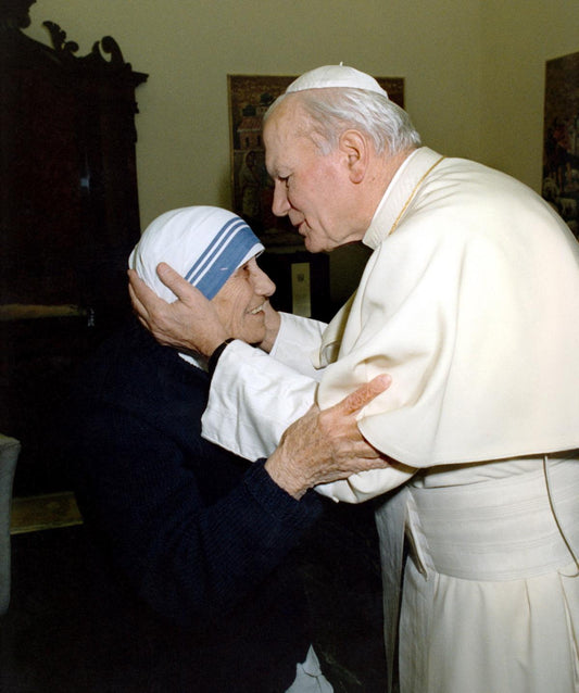 Mother Teresa Pope John Paul Ii Glossy Poster Picture Photo Print Banner  Conversationprints