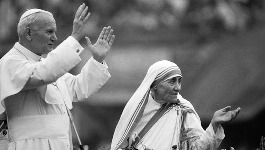 Mother Teresa Pope John Paul 2Nd Glossy Poster Picture Photo Print Banner  Conversationprints