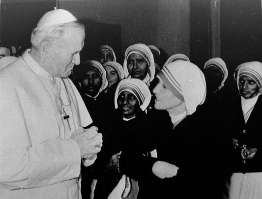 Mother Teresa Pope John Paul Meeting Poster Picture Photo Print Banner  Conversationprints