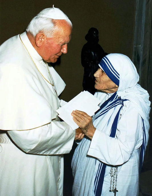 Mother Teresa Pope John Paul Ii Meeting Poster Picture Photo Print Banner  Conversationprints