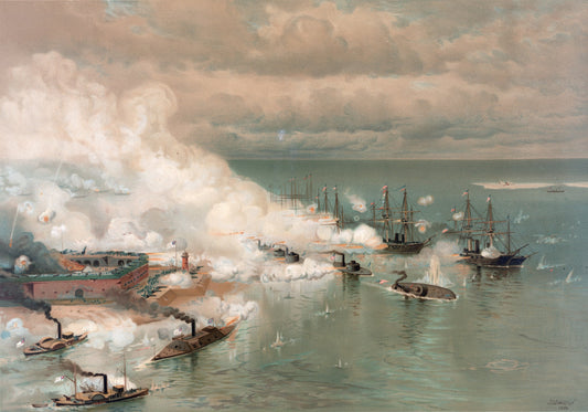 Battle Of Mobile Bay Civil War Glossy Poster Picture Photo Print Banner  Conversationprints