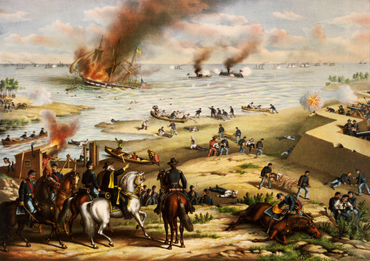 Battle Of Hampton Roads Civil War Glossy Poster Picture Photo Print Banner  Conversationprints