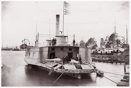 Us Gunboat Commodor Perry Pamunkey River Poster Picture Photo Print Banner  Conversationprints