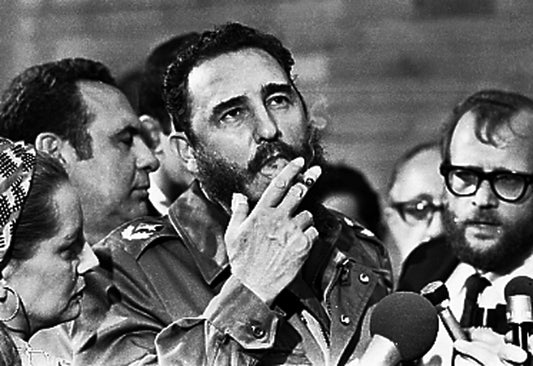 Fidel Castro Smoking Cigar Cuba Pm Poster Picture Photo Print Banner  Conversationprints