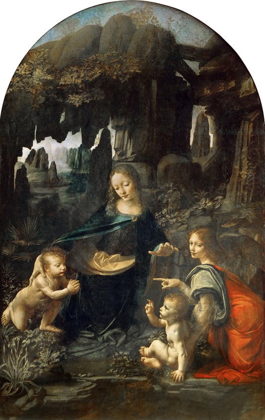 Virgin Of Rocks Leonardo Da Vinci Glossy Poster Picture Photo Print Banner  Conversationprints