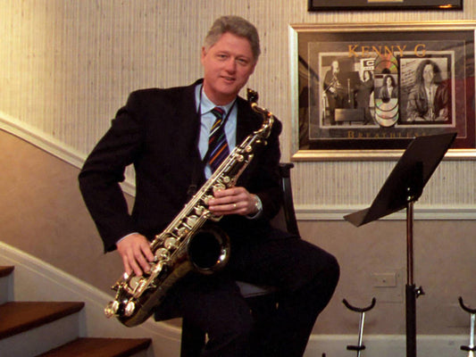 Pres Bill Clinton Playing Saxophone Poster Picture Photo Print Banner  Conversationprints