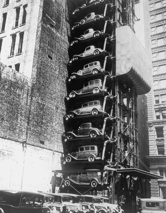 Car Elevator Parking Chicago Glossy Poster Picture Photo Print Banner  Conversationprints
