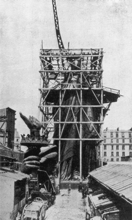 Statue Of Liberty Construction 1865 Poster Picture Photo Print Banner  Conversationprints