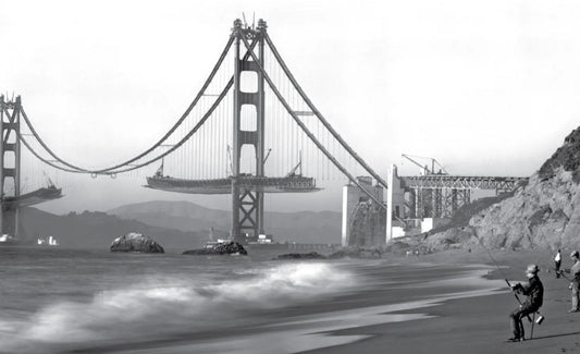 Golden Gate Bridge Construction 1876 Poster Picture Photo Print Banner  Conversationprints