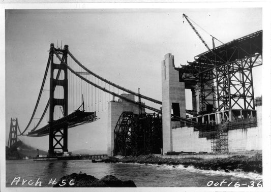 Golden Gate Bridge Construction San Fran Poster Picture Photo Print Banner  Conversationprints