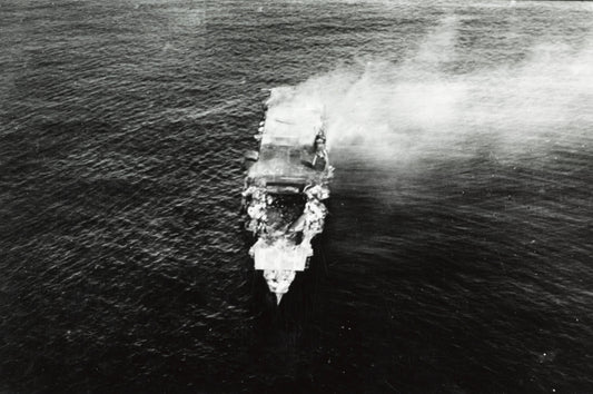 Battle Of Midway Ww2 Hiryu Burning Poster Picture Photo Print Banner  Conversationprints