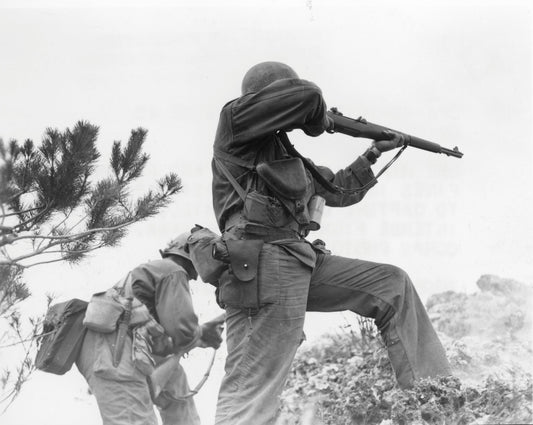 Battle Of Okinawa Rifelman Ww2 Glossy Poster Picture Photo Print Banner  Conversationprints