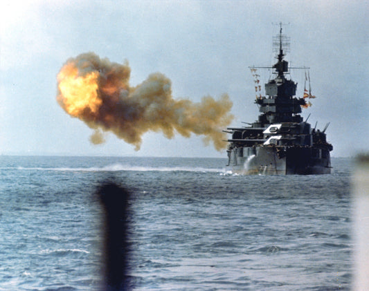 Battle Of Okinawa New Mexco Ship Firing Poster Picture Photo Print Banner  Conversationprints