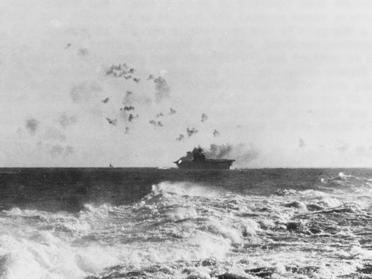 Battle Of Eastern Solomons Burning Ship Poster Picture Photo Print Banner  Conversationprints