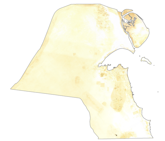 Kuwait Satellite Map Glossy Poster Picture Photo Print Banner  Conversationprints