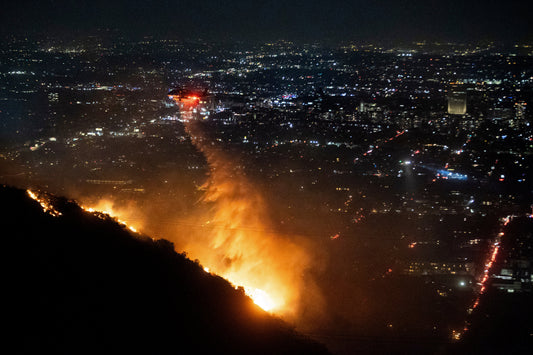 California Wildfires 2025 Aerial Glossy Poster Picture Photo Print Banner  Conversationprints