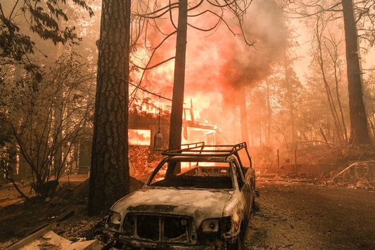 California Wildfires 2025 Car Burned Poster Picture Photo Print Banner  Conversationprints