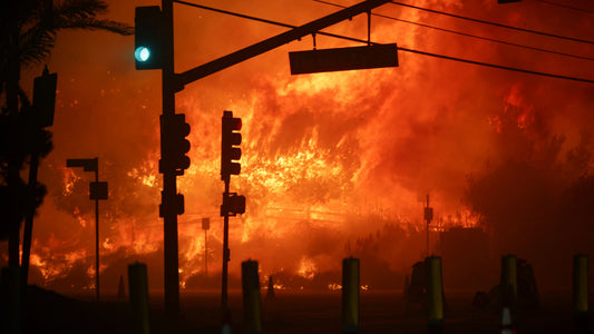 California Wildfires 2025 Traffic Lights Poster Picture Photo Print Banner  Conversationprints