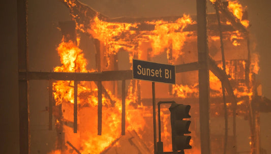 California Wildfires 2025 Sunset Bl Poster Picture Photo Print Banner  Conversationprints