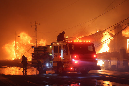 California Wildfires 2025 Firetruck La Poster Picture Photo Print Banner  Conversationprints