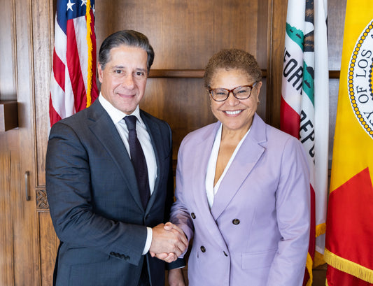 Mayor Karen Bass Alberto Carvalho Glossy Poster Picture Photo Print Banner  Conversationprints