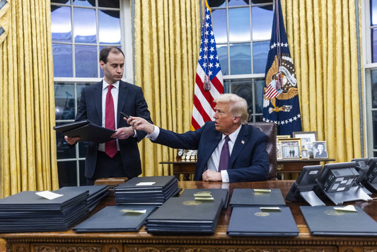 Trump Signs Executive Order 2025 Glossy Poster Picture Photo Print Banner  Conversationprints