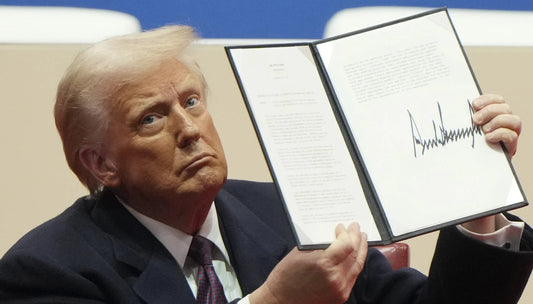Donald Trump Signs Executive Order 2025 Poster Picture Photo Print Banner  Conversationprints
