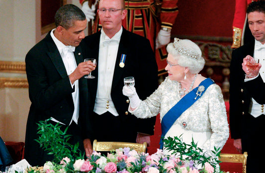 Barack Obama Queen Elizabeth Toast Poster Picture Photo Print Banner  Conversationprints