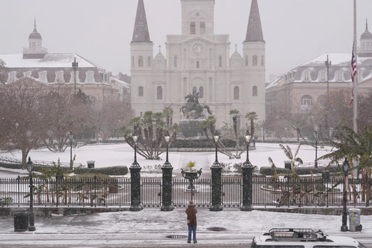 New Orleans Snow St. Louis Cathedral Poster Picture Photo Print Banner  Conversationprints