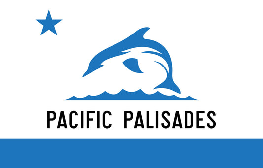 Pacific Palisades Flag Glossy Poster Picture Photo Print Banner  Conversationprints