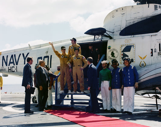 Apollo 17 Crew Uss Ticonderoga 1972 Poster Picture Photo Print Banner  Conversationprints