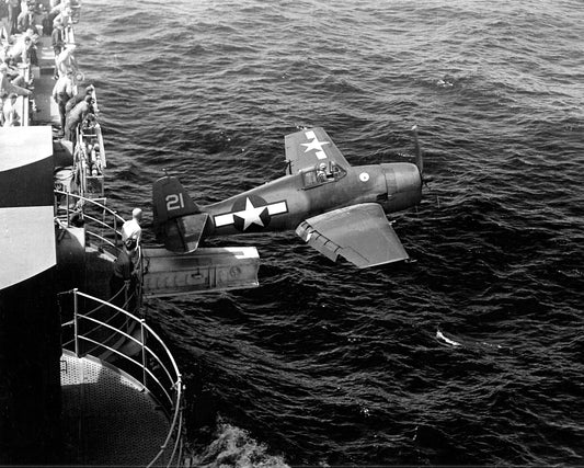 F6F Hangar Cat Uss Hornet Cv-12 Glossy Poster Picture Photo Print Banner  Conversationprints