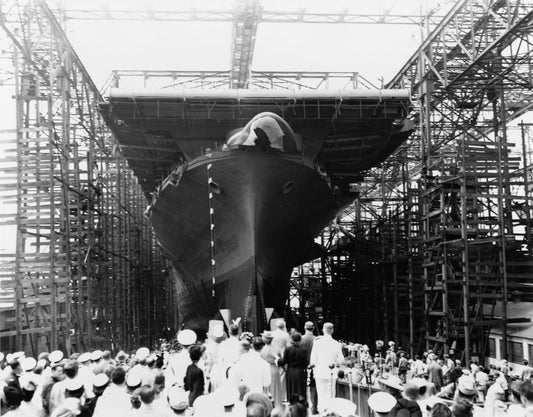 Launching Of Uss Hornet Cv-12 1943 Poster Picture Photo Print Banner  Conversationprints